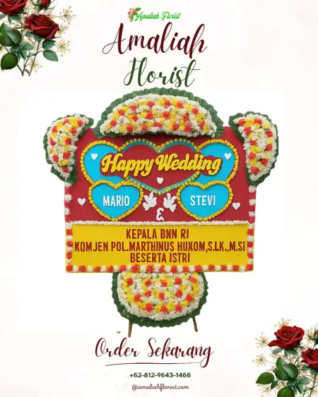 Papan Bunga Pernikahan Oetete